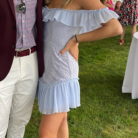 Blue off the shoulder dress - Picture 2 of 3